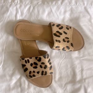 Cheetah slide sandals